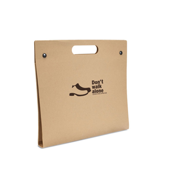 Alberta Folder in brown with 1 colour print logo