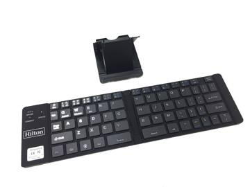 Black folding portable keyboard