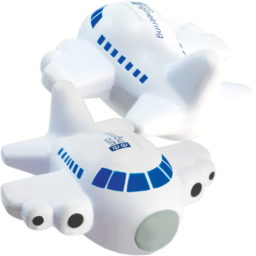 small stress toy in the shape of a cartoon aeroplane