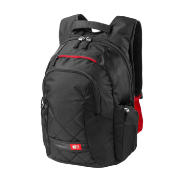 Felton 16" Laptop Backpack in black with red details