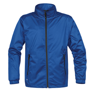 Axis Softshell Jacket in blue with black full zip and 2 zipped pockets