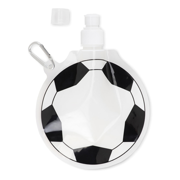 Round Foldable Water Bottle With Football Pattern