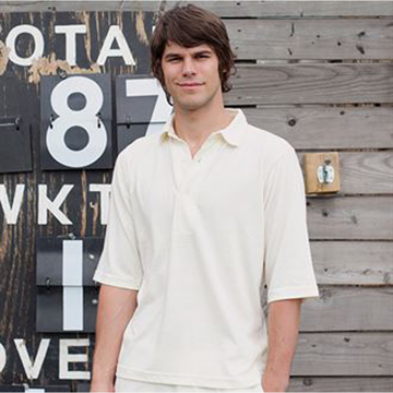 Classic Cricket Shirt in Cream Colour. 3/4 Sleeve