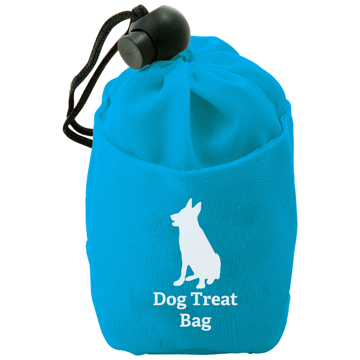 Dog Treat Bag in blue with 1 colour print logo