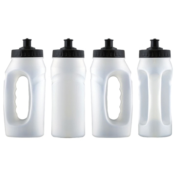 Jogger Sports Bottle in white with black lid