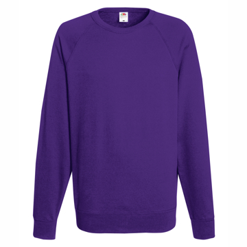 Lightweight Raglan Sweatshirt in purple with crew neck