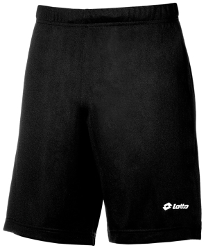 Classic Short design OMEGA Football Shorts in black with 1 colour print logo on left leg