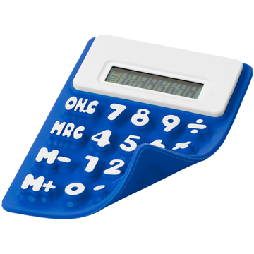 Flexible calculator in blue with large buttons