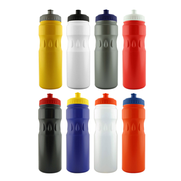 8 promotional teardrop style bottles in different colours