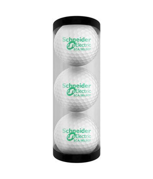 3 White Golf Balls Supplied In A Clear Tube
