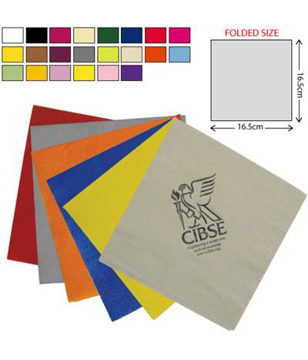 lunch napkins in a range of colours 33x33cm