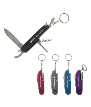 5 function pocket knife in 5 different colourways