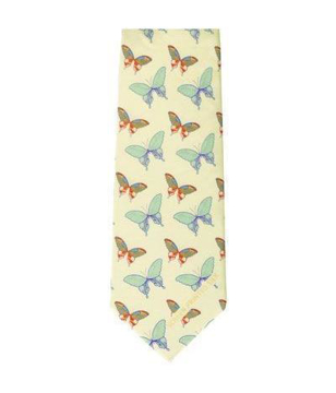 Corporate Tie in yellow with butterfly print