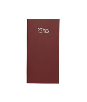 Geneva Portrait Pocket Diary in Burgundy with silver foil blocked date on front