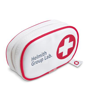 white Gil first aid kit pouch with red cross