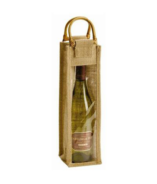 Jute Wine Bag with Window