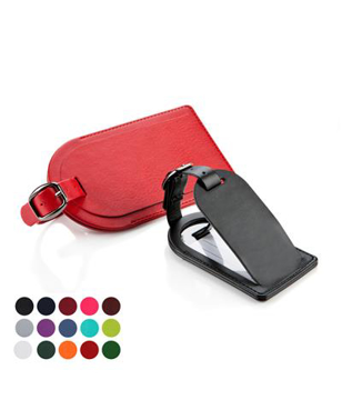 Large Luggage Tag in red and black with other colour options shown