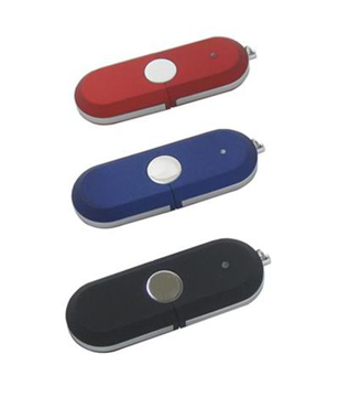 Rubber Feel Memory Stick in red and silver, blue and silver and black and silver