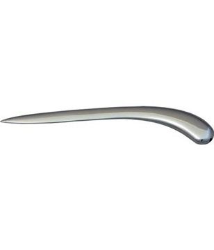 Silver plated curved letter opener