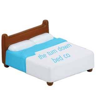 Stress toy in the shape of a double bed