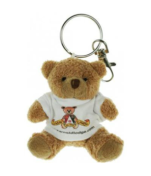 Teddy bear keyring with branded tshirt
