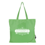 Folding green shopper bag with long handles