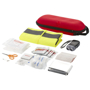 contents of the 46 piece first aid kit with safety vest