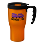 350ml orange reusable coffee cup with handle