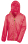 Lightweight Stowable Jacket in red with full zip in green