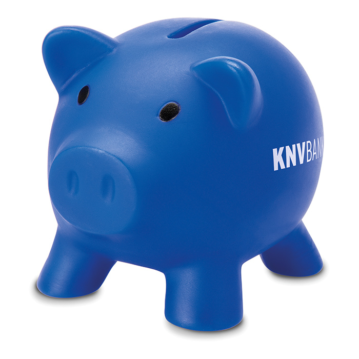 softco piggy bank in royal blue