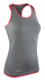 Women's Stringer back top in grey with pink trim