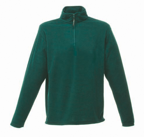 Zip-neck Microfleece in green with 1/4 zip