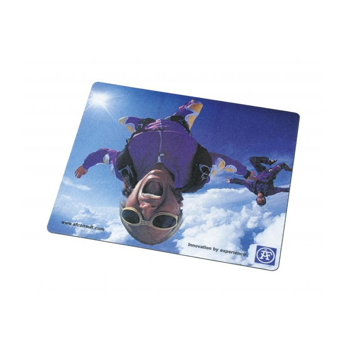 Rectangular mousemat with textile top and artwork printed in full colour