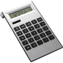 Large desk calculator in silver, with large black buttons