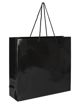 Black bag with black rope handle