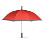 Automatic 23 inch umbrella in red with grey trim