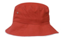 Bucket Hat in red with white trim