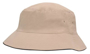 Bucket Hat in stone with black trim