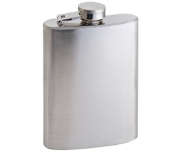 Stainless steel hip flask Fresno in silver