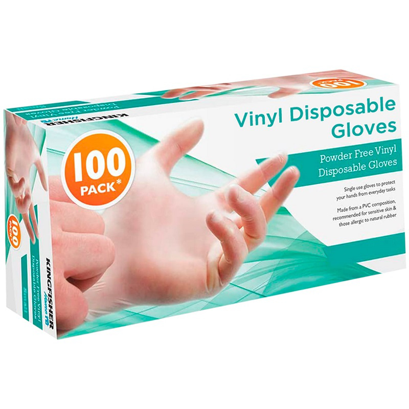 a box of vinyl disposable gloves