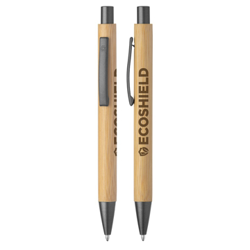 bamboo pens with metal nib and push button