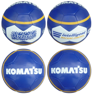 Size 5 football 24 panels blue with white print