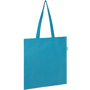 cyan shopper bag made from recycled materials