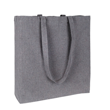 Large grey recycled cotton shopper bag