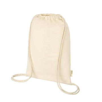drawstring bag made from organic cotton
