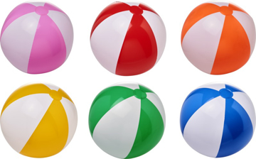 Bora solid beach balls showing various colours