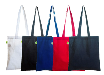organic cotton shopper bag available in a range of colours