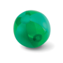 Green solid and transparent paneled beach ball