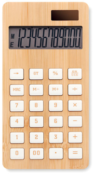 Bamboo calculator front view