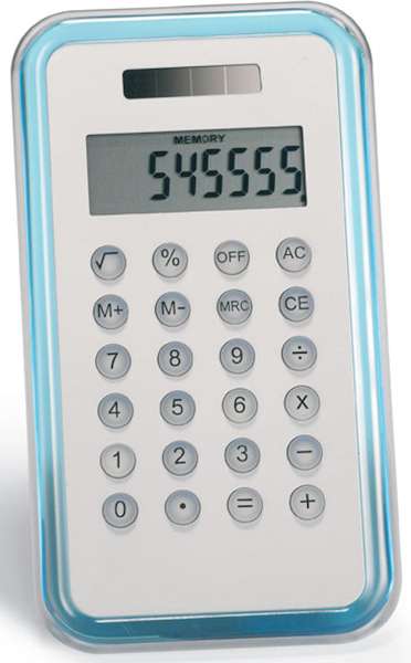 Aluminium Calculator with blue boarder